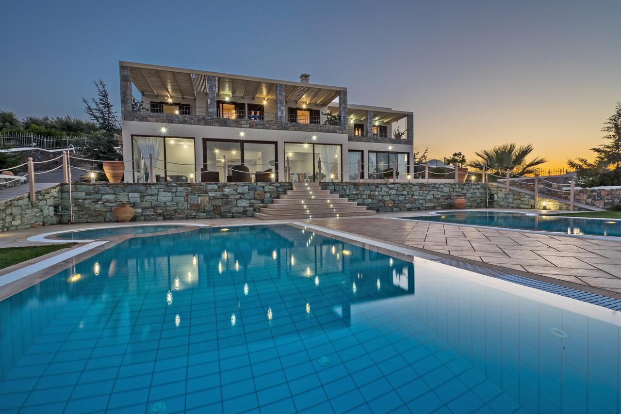 Sea Views At Villa Anemomylos With Heated Pool, Ping Pong And Tennis Agia Pelagia  Exterior photo