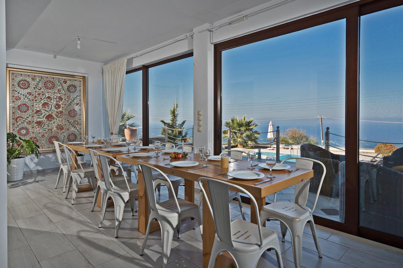 Sea Views At Villa Anemomylos With Heated Pool, Ping Pong And Tennis Agia Pelagia  Exterior photo
