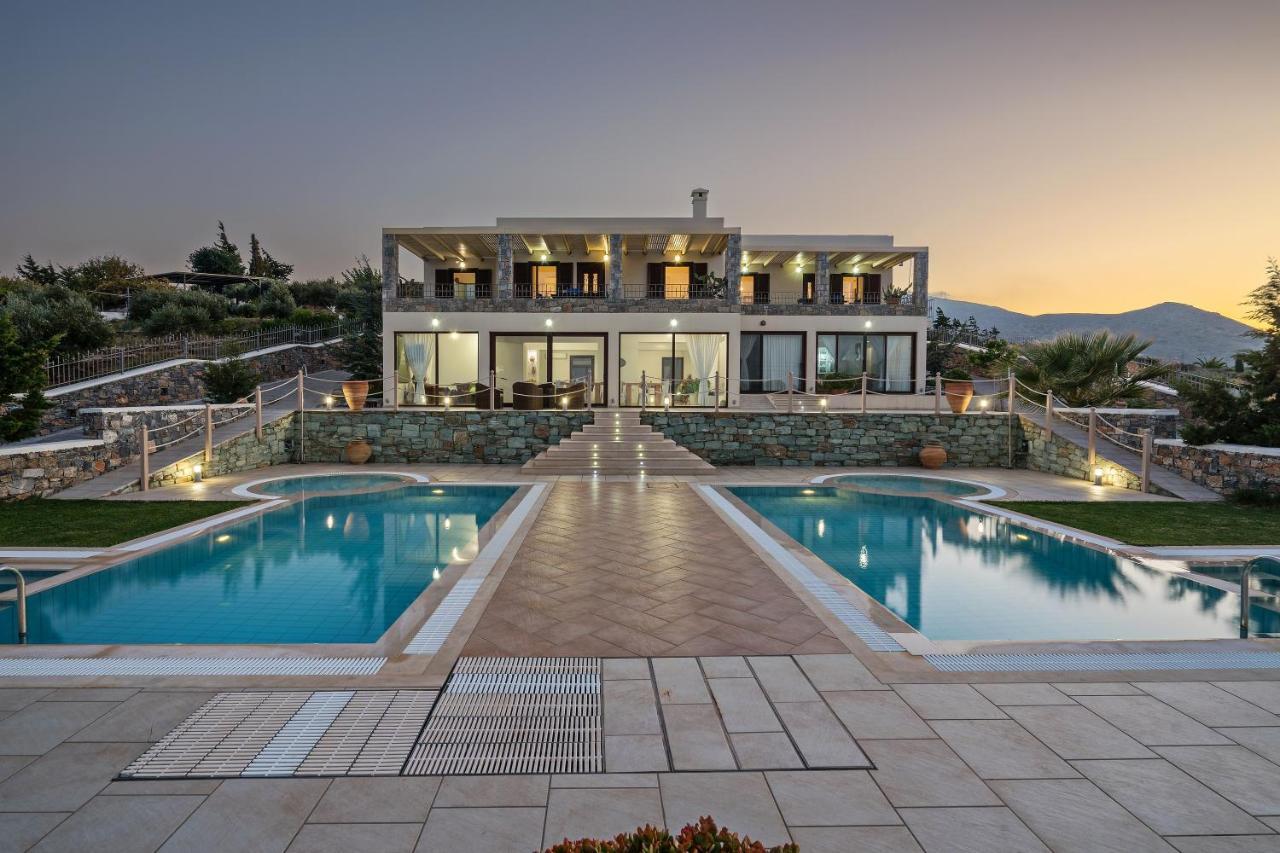 Sea Views At Villa Anemomylos With Heated Pool, Ping Pong And Tennis Agia Pelagia  Exterior photo